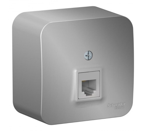 Blanca Алюминий О/У с изолирующей пластиной Розетка телефонная RJ11  BLNIA011003  SE