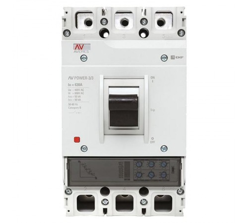 Выключатель автоматический AV POWER-3/3 630А 50kA ETU2.0  mccb-33-630-2.0-av  EKF