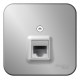 Blanca Алюминий О/У с изолирующей пластиной Розетка компьютерная RJ45, кат.5E  BLNIA045003  SE