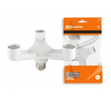 Переходник Е27-3хЕ27, белый,  SQ0335-1016  TDM