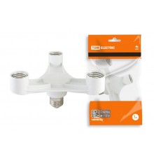 Переходник Е27-3хЕ27, белый,  SQ0335-1016  TDM