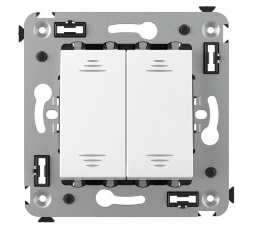 Выключатель двухклавишный в стену, "Avanti", "Белое облако"  4400104  DKC