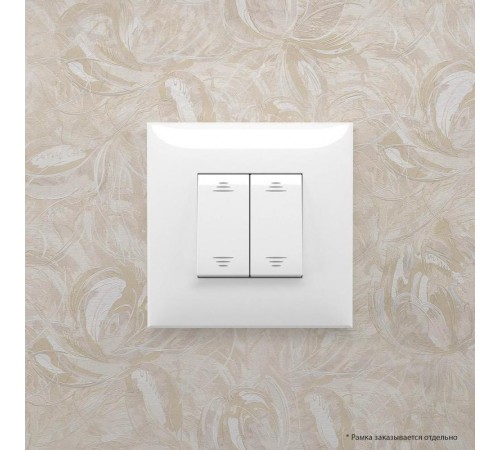 Выключатель двухклавишный в стену, "Avanti", "Белое облако"  4400104  DKC