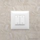 Выключатель двухклавишный в стену, "Avanti", "Белое облако"  4400104  DKC