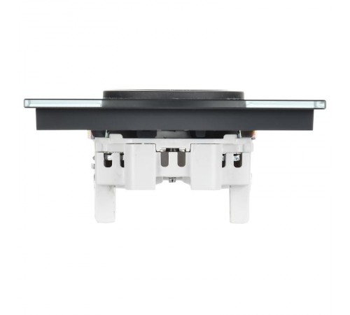 SKANDY Розетка 2-местная без з/к/ш стекло 10А SK-R03G граф.  SK-R20-10-K53  IEK