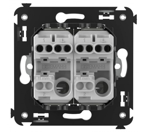 Выключатель двухклавишный в стену, "Avanti", "Белое облако"  4400104  DKC
