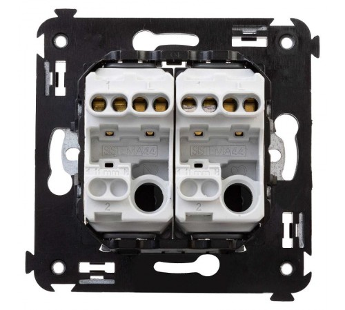 Выключатель двухклавишный в стену, "Avanti", "Белое облако"  4400104  DKC