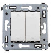 Выключатель двухклавишный в стену, "Avanti", "Белое облако"  4400104  DKC