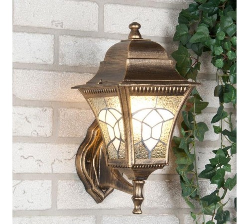 Светильник садово-парковый Altair черное золото настенный  a024999  Elektrostandard