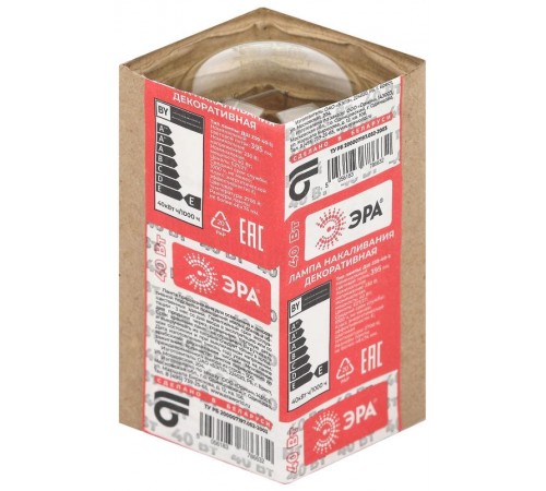 Лампа накаливания ЛОН ДШ 40-230-Е27 (P45) шар 40Вт 230В Е27 в гофре  Б0039133  ЭРА