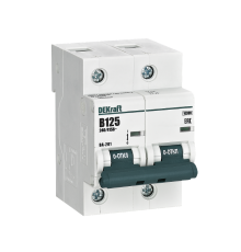 Автоматический выключатель 2Р 125А х-ка B ВА-201 10кА  13040DEK  DEKraft