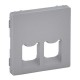 Valena LIFE Алюминий Накладка розетки ТЛФ/комп 2-ой  755422  Legrand