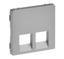 Valena LIFE Алюминий Накладка розетки ТЛФ/комп 2-ой  755422  Legrand