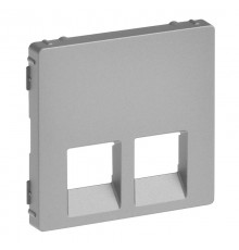 Valena LIFE Алюминий Накладка розетки ТЛФ/комп 2-ой  755422  Legrand