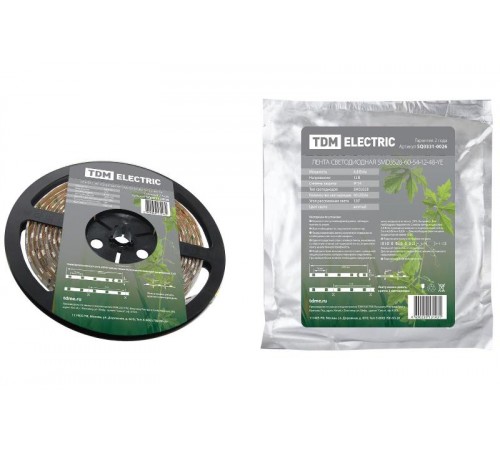 Лента светодиодная SMD3528 4,8Вт 12В желтый IP54 5м  SQ0331-0026  TDM