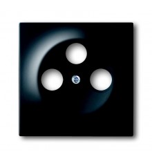 Накладка (центральная плата) для TV-R-SAT розетки, серия impuls, цвет чёрный бархат  1753-0-0139   2CKA001753A0139  ABB