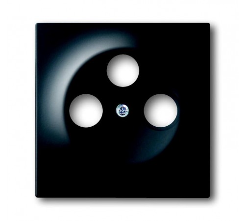 Накладка (центральная плата) для TV-R-SAT розетки, серия impuls, цвет чёрный бархат  1753-0-0139   2CKA001753A0139  ABB