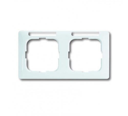 Рамка 2-постовая, горизонтальная, с полем для надписи, серия Reflex SI linear, цвет альпийский белый  1754-0-4060   2CKA001754A4060  ABB