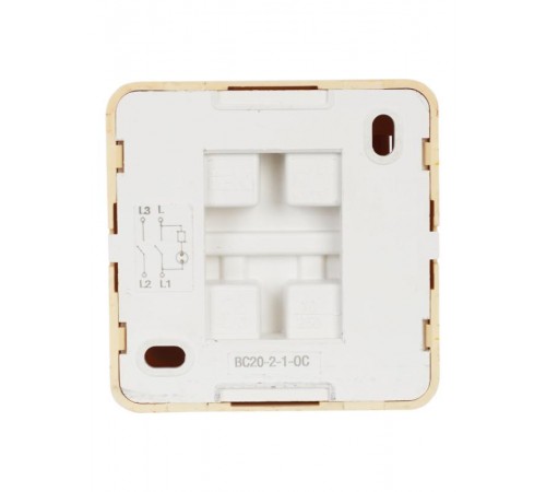 ОКТАВА сосна Выключатель 2-клавишный с индикацией 10А ВС20-2-1-ОС EVO21-K03-10-DC  GENERICA