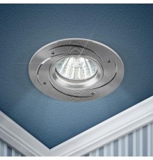 Светильник встраиваемый точечный литой под лампу KL43 SL /1 KL43 SL /1 литой "алюминевый " MR16, 12V/220V, 50W серебро  Б0049562  ЭРА