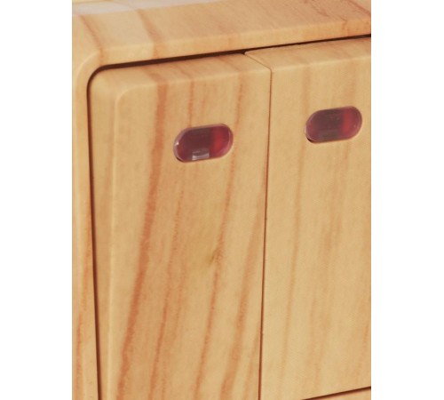 ОКТАВА сосна Выключатель 2-клавишный с индикацией 10А ВС20-2-1-ОС EVO21-K03-10-DC  GENERICA