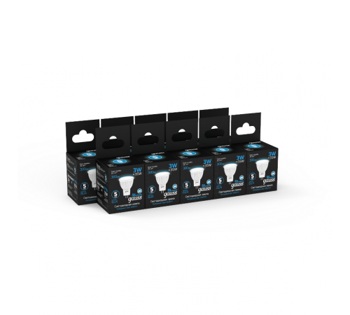 Лампа светодиодная MR11 3W 300lm 6500K GU4 LED 1/10/100  132517303  Gauss
