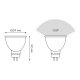 Лампа светодиодная LED 3Вт GU4 220В 4100К MR11 d35х45мм  132517203  Gauss
