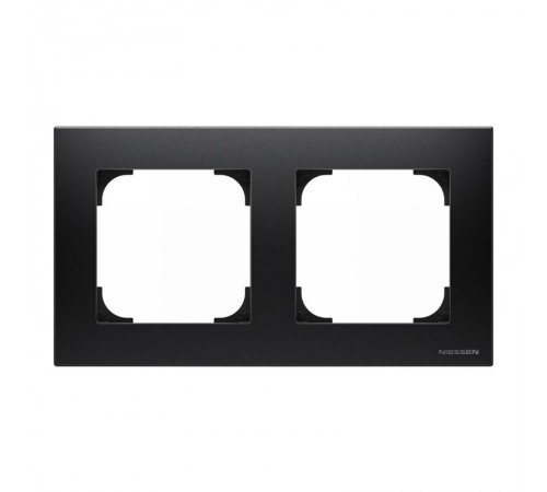 Рамка 2-постовая, серия SKY, цвет чёрный бархат2CLA857200A1501 ABB