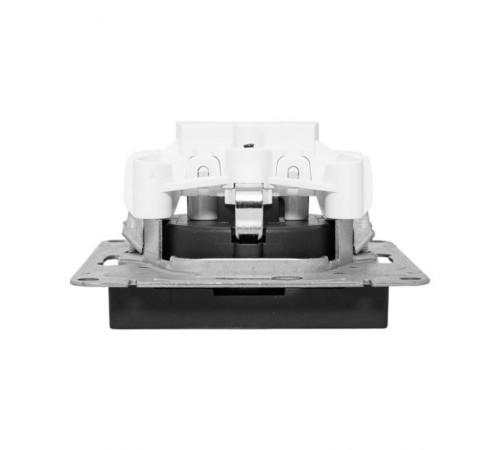 Механизм розетки, 16А, с заземлением, без шторок, чёрный Эпика EKF  UP1-SOB-110  EKF