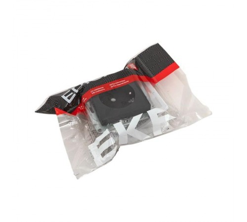 Механизм розетки, 16А, с заземлением, без шторок, чёрный Эпика EKF  UP1-SOB-110  EKF