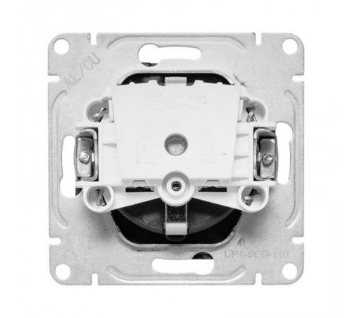 Механизм розетки, 16А, с заземлением, без шторок, чёрный Эпика EKF  UP1-SOB-110  EKF