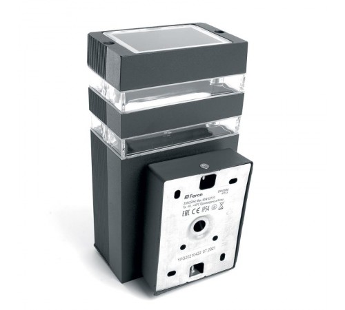 Светильник садово-парковый DH0806, Техно на стену вверх, E27 230V, черный  41153  Feron