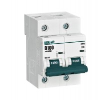 Выключатель автоматический двухполюсный ВА-201 100А D 10кА  13018DEK  DEKraft