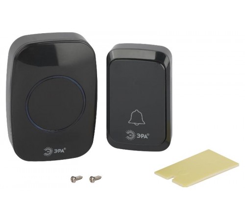 Звонок дверной C88 беспроводной черный 38 мелодий  Б0054087  ЭРА