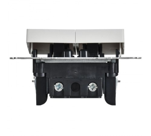 BRITE Выключатель 2-клавишный 10А ВС10-2-0-БрАБ арктический белый   BR-V20-0-10-K91  IEK