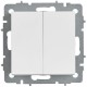 BRITE Выключатель 2-клавишный 10А ВС10-2-0-БрАБ арктический белый   BR-V20-0-10-K91  IEK