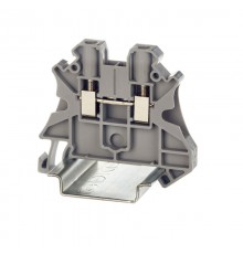 Клемма проходная, винтовой зажим, 2 точки подключения, 4 кв.мм, серая  TUR-4  DKC снято с производства (замена на TUR-4R)