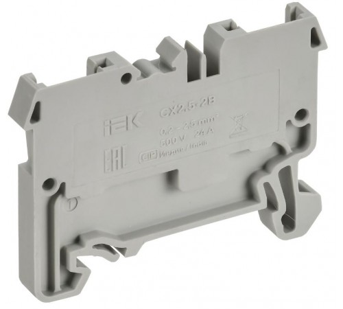 ARMAFIX Клемма пруж. CX2,5-2B 2,5мм2 серая  AF-CT40-06-02-K03-002  IEK