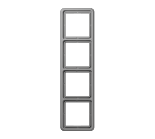 Рамка для вертикальной и горизонтальной установки, 4 поста; дюропласт; серый; CD500  CD584GR  Jung