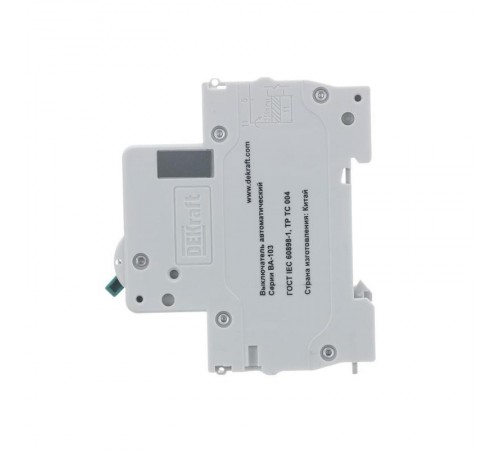 Выключатель автоматический однополюсный ВА-103 1Р 6А характеристика C 6кА  12269DEK  DEKraft