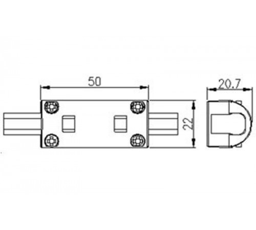 Соединитель прямой ARL-CLEAR-Mini-Line (16x8mm)  022704  Arlight