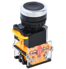 Кнопка D8-11T d=22мм 1з+1р с фиксацией черная  BBT30-11T-3-21-K02  IEK