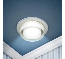 Светильник встраиваемый декоративный DK107 WH MR16 GU5.3 белый  Б0058396  ЭРА