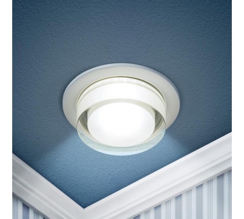 Светильник встраиваемый декоративный DK107 WH MR16 GU5.3 белый  Б0058396  ЭРА