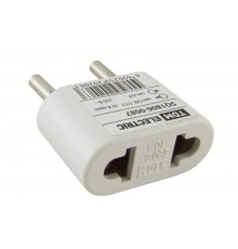 Переходник (тип CEE 7/17 - тип А/F) плоский 10А макс. 250В белый   SQ1806-0087  TDM