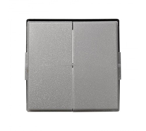 Simon 27 Клавиша (2шт) для выключателя двухклавишного (механизм S27), IP44, IK07, Scudo, серый  2705026-063  Simon