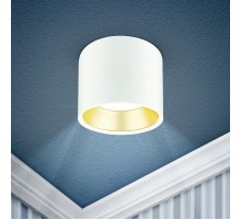 Светильник накладной подсветка OL8 GX53 WH/GD под лампу Gx53, алюминий, цвет белый+золото (40/800)  Б0048536  ЭРА