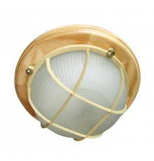 Светильник "Самарканд" 1302 Круг малый НПП 03-60-014 IP 65 матовый/корпус с решеткой дер. сосна  1005500979  Элетех
