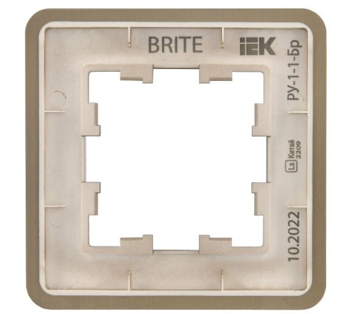 BRITE Рамка 1-ая РУ-1-1-Бр металл латунь RE  BR-M12-M-01-K49  IEK