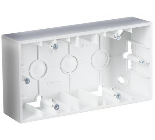 Simon 15 Алюминий Монтажная коробка для накладного монтажа, 2 поста  1590752-033  Simon
